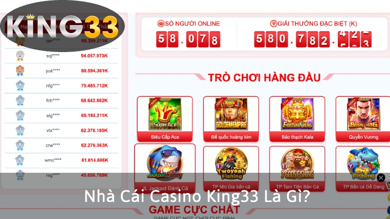 Nhà Cái Casino King33 Là Gì?